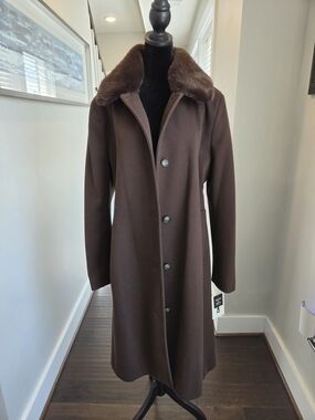 Classic Dark Brown DKNY  Coat - XXL